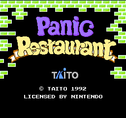 Panic Restaurant Title Screen